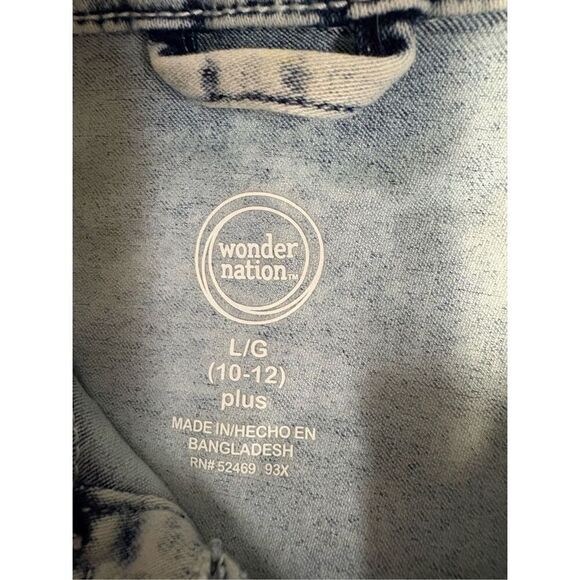 Wonder Nation tie-dyed denim jacket, girls size large - Picture 4 of 7